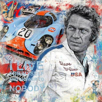 Original Luc Best - Steve McQueen - I live for myself, Nieuw