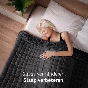 2dekans | CozySense® Verzwaringsdeken 5 kg - Weighted, Ophalen of Verzenden, Zo goed als nieuw, Zwart