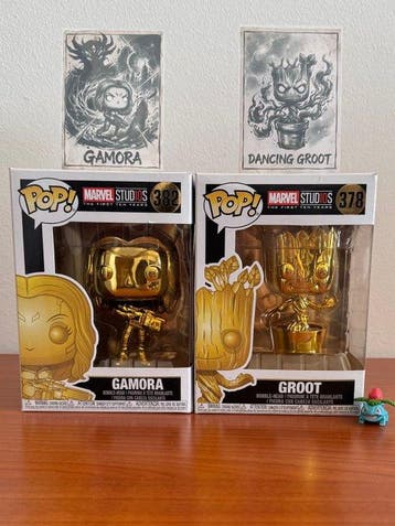 Funko - Funko Pop - Marvel - Gamora #382 - Groot #378 +