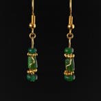 Oud-Romeins Earrings, met draadgewonden Romeinse glazen, Antiek en Kunst