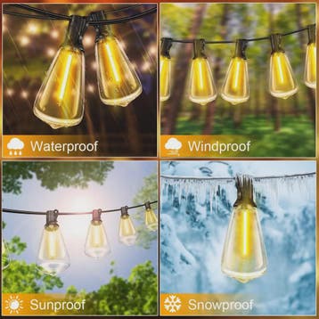 12m/9.5m ST38 Solar Tuinslingers met Afstandsbediening - Wat, Huis en Inrichting, Lampen | Hanglampen, Verzenden, Nieuw