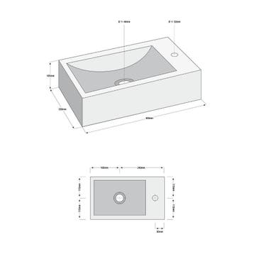 Fonteinset Wiesbaden Matera Natuursteen 40x23x10.5 cm Rechts, Ophalen of Verzenden, Nieuw