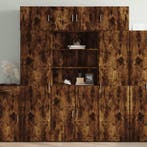 vidaXL buffetkast 80x42,5x185 cm bewerkt hout gerookt, Minder dan 50 cm, Verzenden, 75 cm of meer, Nieuw