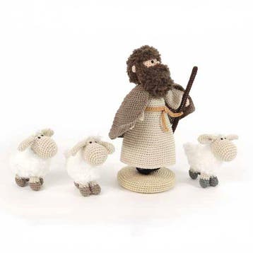 Herder met Schaapjes Haken voor Mini Kerststal - Haakpret, Ophalen of Verzenden, Nieuw