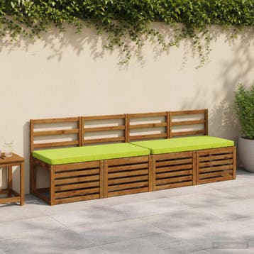 vidaXL 2-delige Bankkussens VUGHT 2 st 100% Polyester Helder, Verzenden, Nieuw, Groen