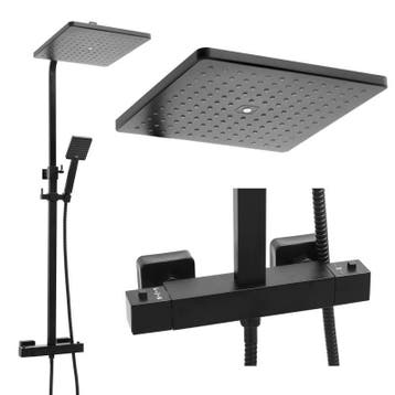 Regendouche Zwart | Messing RVS | Laatste Stuks!, Ophalen of Verzenden, Nieuw, Rvs, Douche