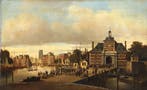 F.L. van Gulik (1841-1899) Stadsgezicht Rotterdam Hoofdpoort, Antiek en Kunst, Kunst | Schilderijen | Klassiek