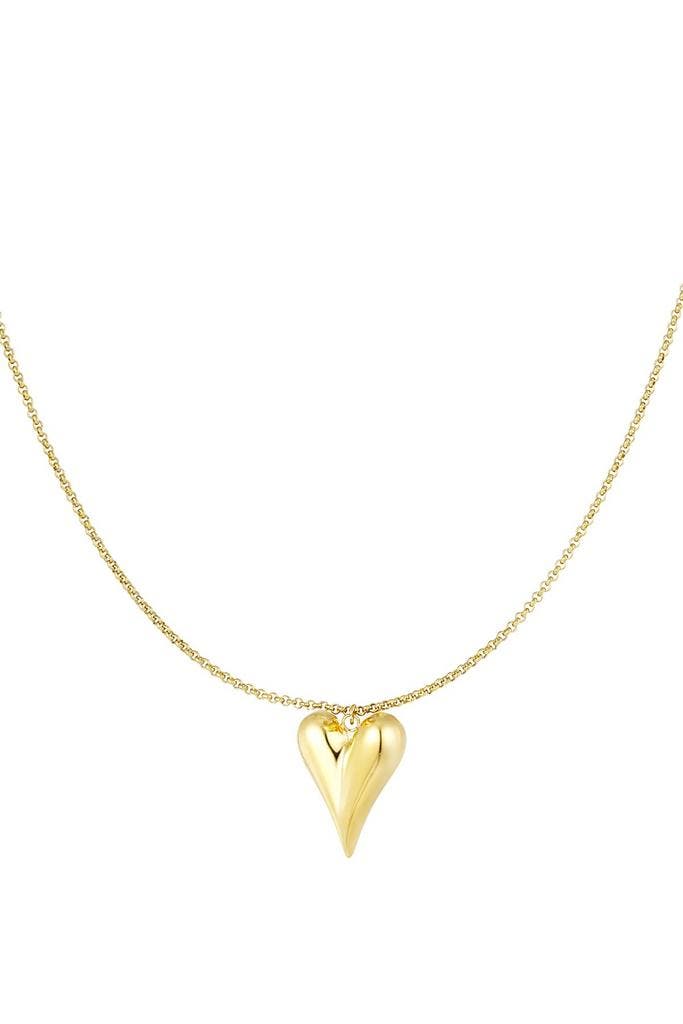 Goudlief Simpele ketting met iconisch hart medium, Sieraden, Tassen en Uiterlijk, Kettingen, Zilver, Nieuw, Overige materialen