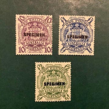 Australië 1949 - Wapenschild met opdruk specimen - MNH - SG, Gestempeld