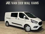 Ford Transit Custom 2.0 TDCI 130pk Automaat L2H1 Dubbele Cab, Automaat, Stof, Gebruikt, Wit