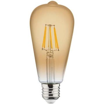 LED Lamp - Filament Rustiek - Vita - E27 Fitting - 6W, Ophalen of Verzenden, Nieuw, E27 (groot), Led-lamp