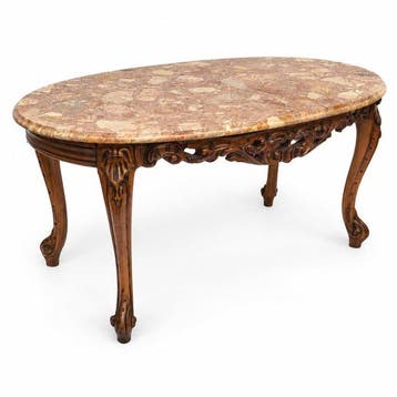 Salontafel - Hout, Marmer