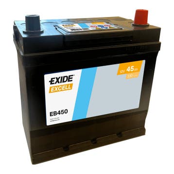 Exide Excell accu | EB450 | 12V 45Ah, Ophalen of Verzenden, Nieuw