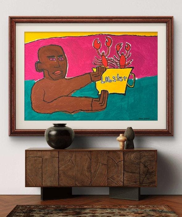 Malo - Yellow Bucket, Antiek en Kunst, Kunst | Schilderijen | Modern