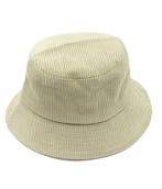Bucket Hat Hoedje – Rib Stof – One Size – Beige, Nieuw