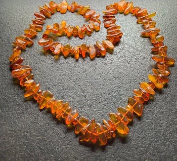 Vintage natuurlijke Baltisch amber stenen ketting, 37,36 g -