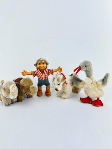 Steiff - Speelgoed Lot of 5 Vintage Steiff Miniature Toys -