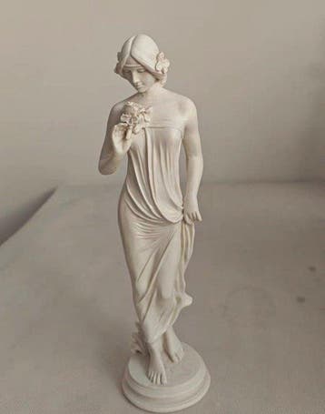 Beeldje, Classical Roman Statue - 28 cm - Hars, Antiek en Kunst