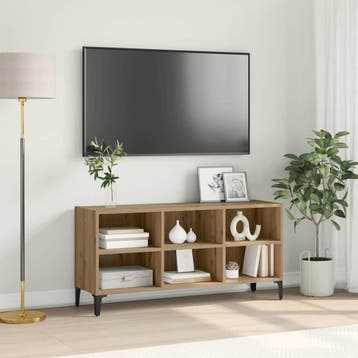 vidaXL Tv-meubelset 103,5 x 30 x 50 cm Bruin Geconstrueerd, Huis en Inrichting, Kasten | Televisiemeubels, Minder dan 50 cm, Verzenden