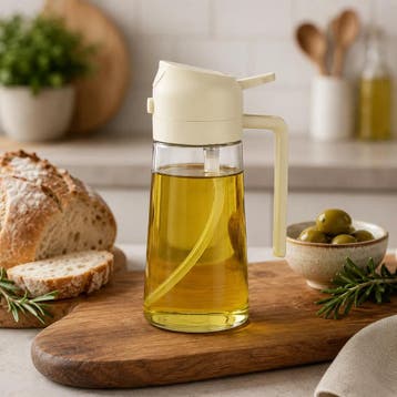 Benson 2-in-1 Olijfolie Sprayer & Dispenser – Crème - Oli, Huis en Inrichting, Ophalen of Verzenden, Nieuw