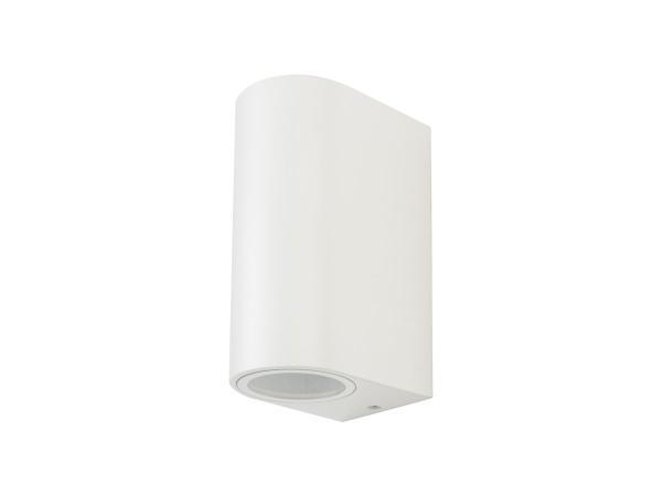 Veiling - 12x Wandlamp modern halfrond GU10 duo fitting zand, Tuin en Terras, Buitenverlichting