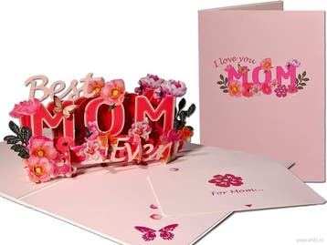 Moederdag &amp; Verjaardag - I Love Mom met Anemonen Pop-up K..., Verzenden, Nieuw