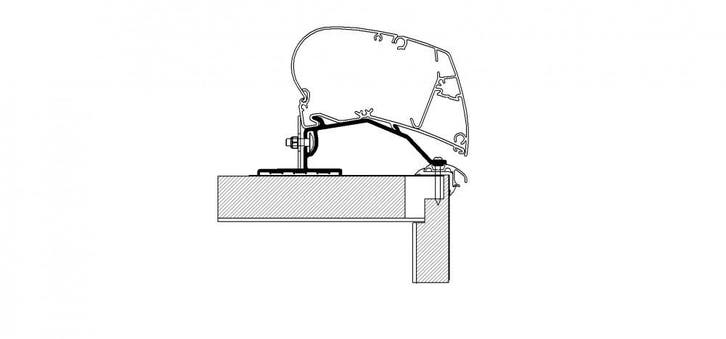 Thule Caravan Roof Adapter 550, Caravans en Kamperen, Voortenten en Luifels, Nieuw, Thule, Ophalen of Verzenden