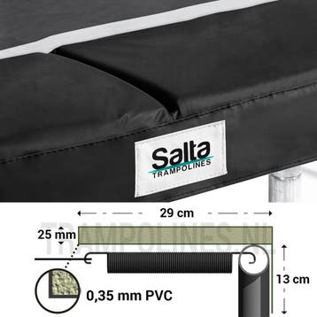 Trampoline rand rechthoekig antraciet 214 x 305 salta, Ophalen of Verzenden, Nieuw