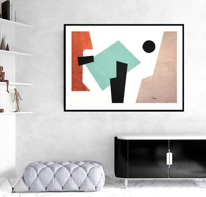 Kenza - Abstraction minimaliste 26-25-150 x 100 cm, Antiek en Kunst, Kunst | Schilderijen | Modern