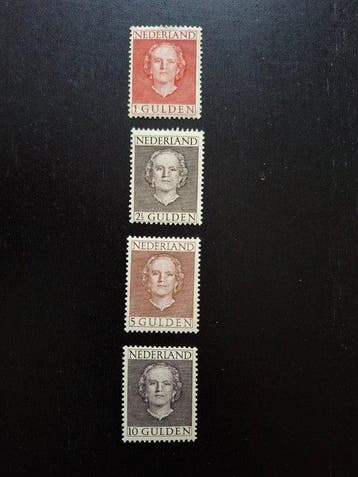 Nederland 1949 - Koningin juliana (en face) - Nvph 534-537, Postzegels en Munten, Gestempeld