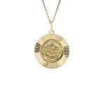 Gouden vintage sterrenbeeld vissen hanger 14 kt, Ophalen of Verzenden, Nieuw