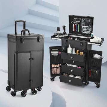 Professionele Make-up Trolley met Uitschuifbare Tafel en Wie, Verzenden, Nieuw