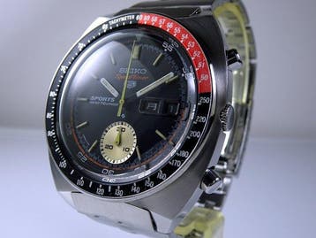 Seiko - Chronograph 5Sports SpeedTimer Coke JDM KANJI -