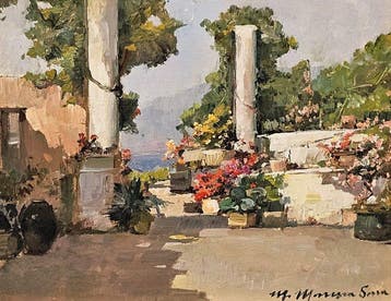 Mario Maresca Serra (1912 - 1991) - Terrazza fiorita
