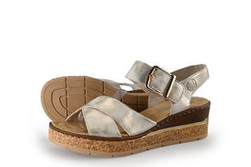 Rieker Sandalen in maat 39 Goud, Kleding | Dames, Overige kleuren, Verzenden, Sandalen of Muiltjes, Zo goed als nieuw