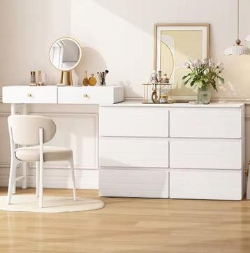 Kaptafel met 3 Niveaus, Uitschuifbare Kasten en 6 Lades, Verzenden, Nieuw
