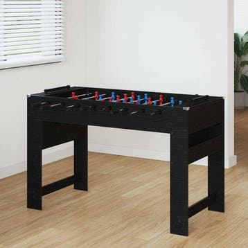 vidaXL Honkbaltafel Zwarte Eik 125 x 60,5 x 80 cm Bewerkt, Kinderen en Baby's, Speelgoed | Voetbaltafels, Verzenden, Nieuw