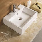 Waskom Sanilux Straight Keramiek 53x42x15cm Rechthoek wit, Ophalen of Verzenden, Nieuw, Overige typen