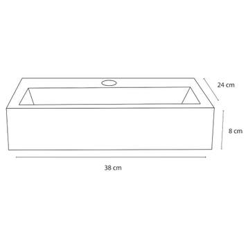 Fonteinset Differnz Flat Beton 38x24x8 cm Licht Grijs Met, Ophalen of Verzenden, Nieuw
