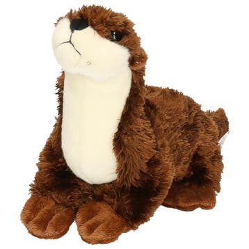 Otter knuffel - zachte pluche - bruin - 16 cm, Verzenden, Nieuw
