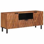vidaXL TV-kast met lade Acacia Bruine Afwerking 105 x 33 x, Verzenden, Nieuw