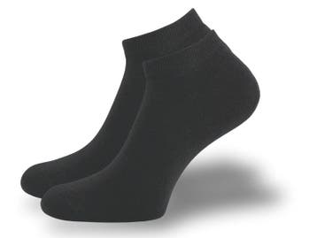SQOTTON® Badstof Sneakersokken - Naadloos - Zwart, Kleding | Heren, Verzenden, Nieuw