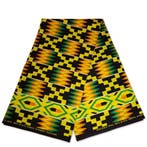 Afrikaanse Kente stof / kente print stof KT-3111 - 100% kato, Hobby en Vrije tijd, Stoffen en Lappen, Ophalen of Verzenden, Nieuw