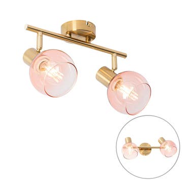Smart spot goud met roze glas incl. 2 Wifi P45 - Vidro, Verzenden, Nieuw
