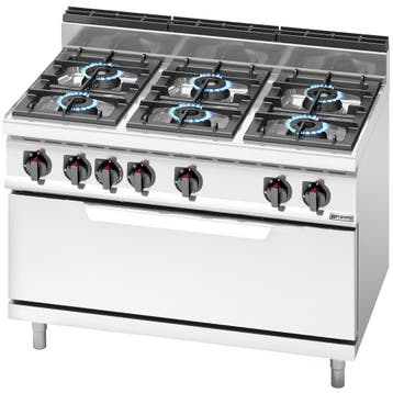 GGM Gastro | Gasfornuis - Lorenzo 700 - 1200x714x1070mm - |, Verzenden