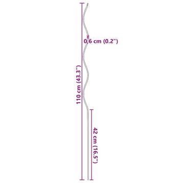vidaXL Plantenstok spiraal 110 cm gegalvaniseerd staal 20 st, Verzenden, Nieuw, 60 cm of meer