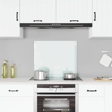 vidaXL Spatscherm keuken 70x60 cm gehard glas melkwit, Verzenden, Nieuw