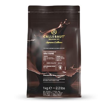 Callebaut Chocolade Callets Puur Rustic Sao Tomé (70%) 1kg, Verzenden, Nieuw