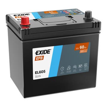 Exide EFB accu | EL605 | 12V 60Ah, Ophalen of Verzenden, Nieuw