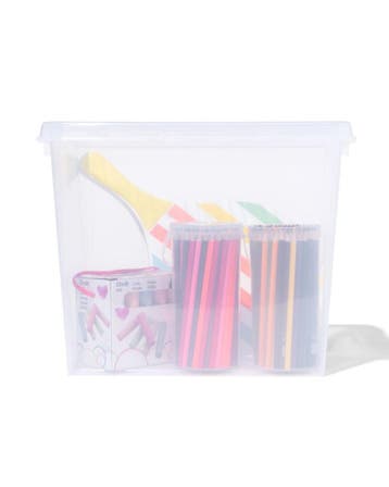 HEMA Opbergbox 25L Madrid transparant 40x30x32, Huis en Inrichting, Verzenden, Nieuw